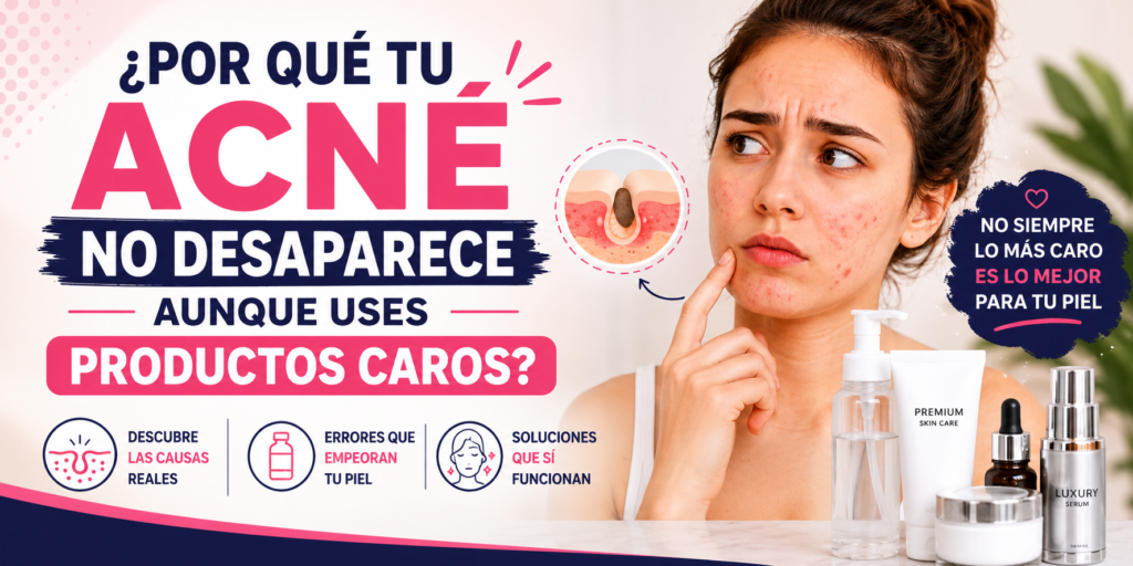 ¿Por Qué Tu Acné No Desaparece Aunque Uses Productos Caros? ¿Por Qué Tu Acné No Desaparece Aunque Uses Productos Caros?